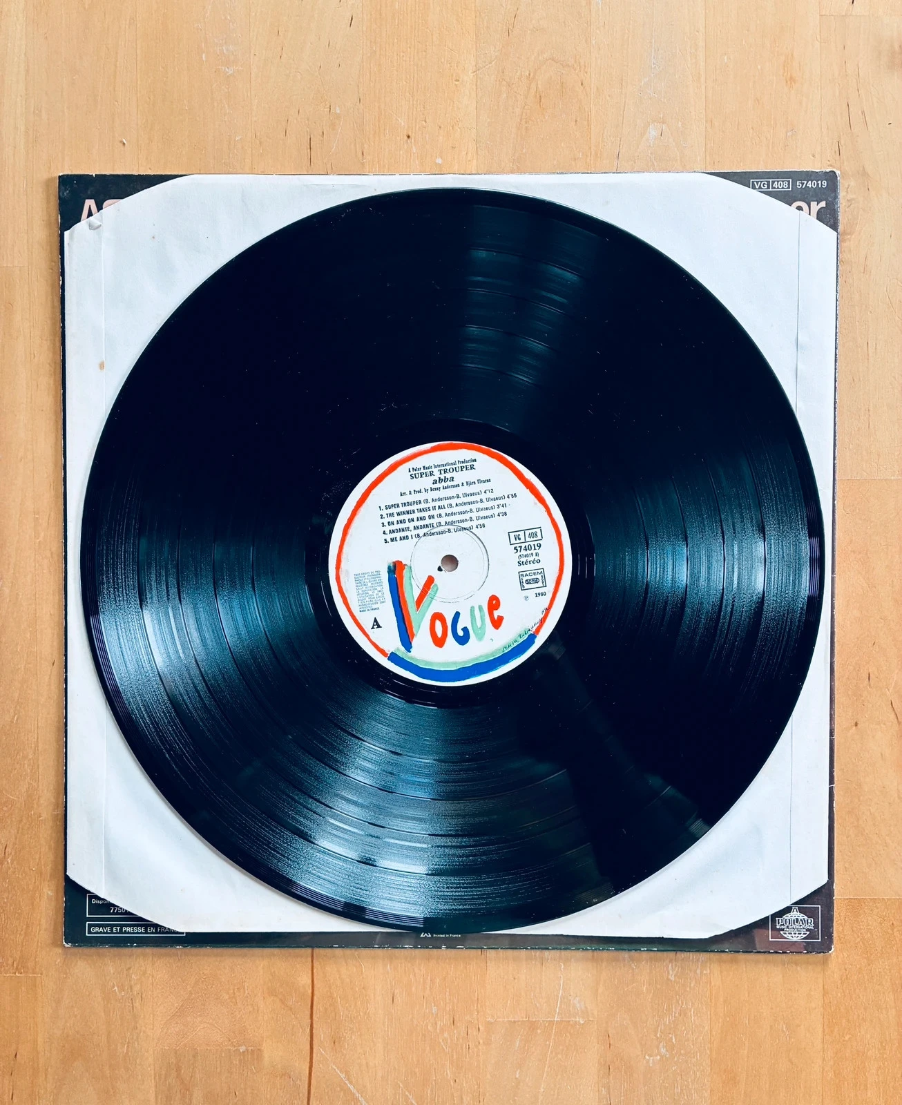 Disco de vinilo 33T ABBA Super Trouper. – photo 3